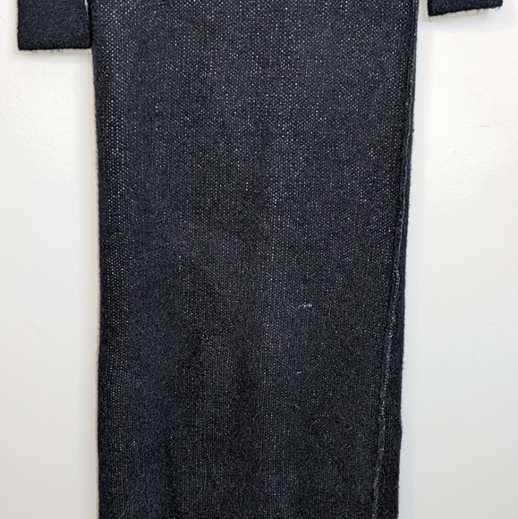 Zara Knit Wool Blend Long Maxi Cardigan Twisted Visible Seam with Zipper Size S - Picture 9 of 16